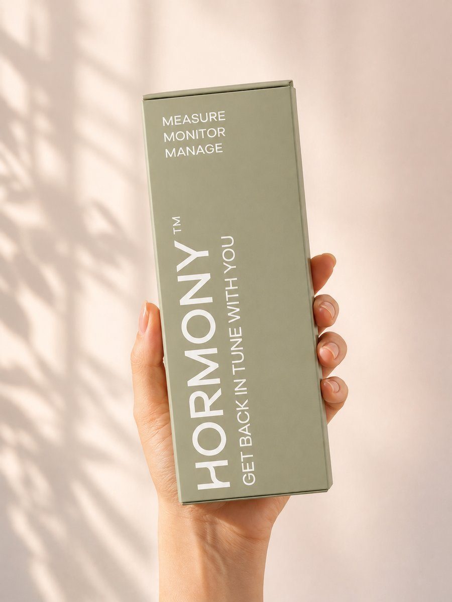 Hormony® Multi-Hormone Test kit measuring estrogen, progesterone, LH and FSH