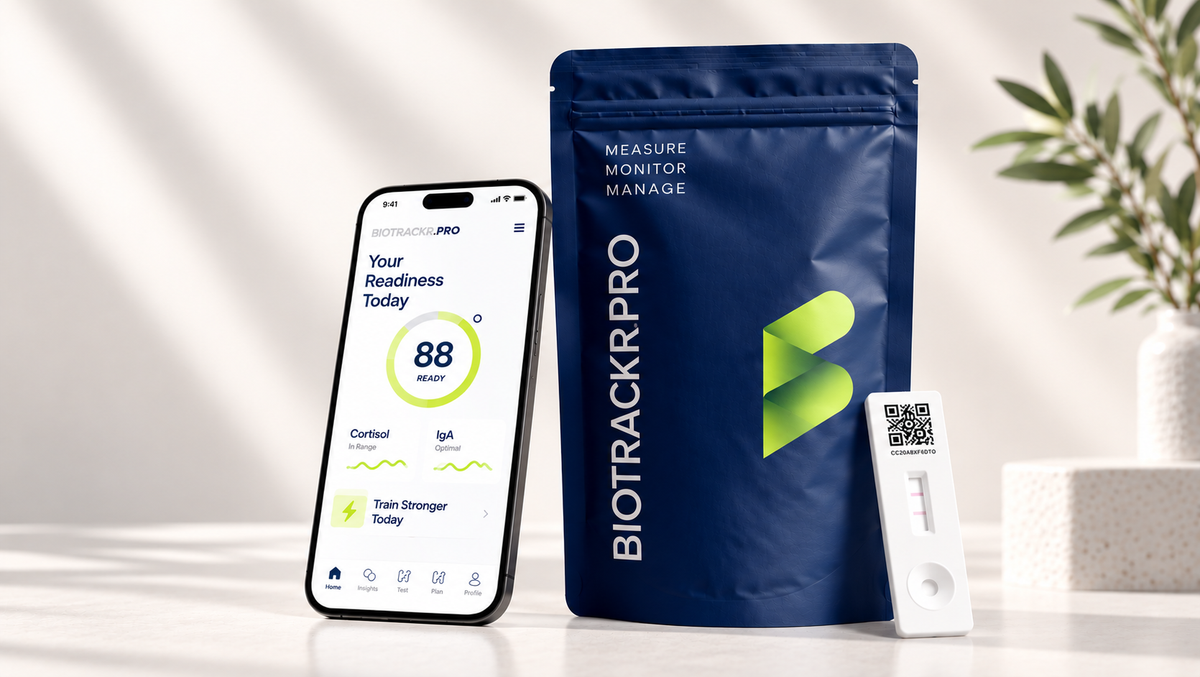 BIOTRACKR.PRO cortisol test kit with app and rapid test